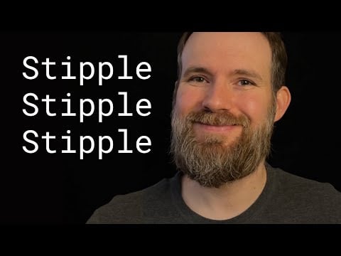 ASMR Trigger Word Stipple - Ear to Ear Whispering - Hand Visuals