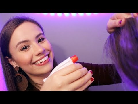 ASMR CORTE DE CABELO REALISTA (tesoura, spray, sussurros, etc.)