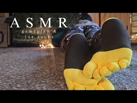 ASMR| playing my Switch in  toe socks!