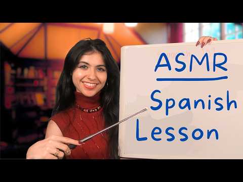 ASMR || Beginners Spanish Lesson 💃🏻📖