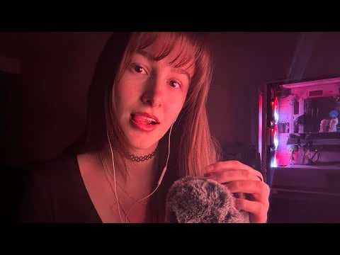 ASMR Semi-Inaudible French Rambles (with fluffy mic scratches)