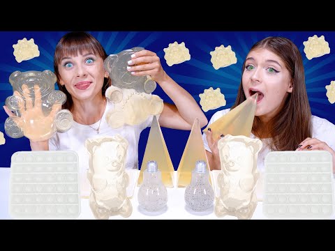 ASMR Clear Food* Sheet Jelly, Gummy Bear, Jelly Pyramids, Gummy Race | MUKBANG 먹방