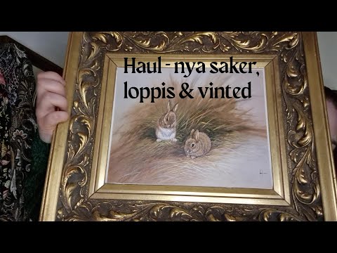 ASMR på Svenska - haul med saker jag köpt på loppis, vinted och nya saker. Mouth sounds, tapping.