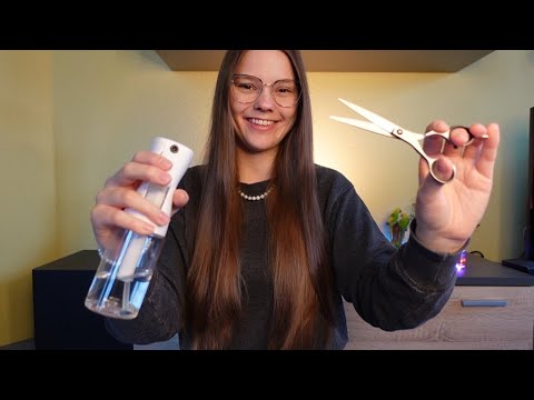 ASMR Hair Cutting & Hair Brushing (Whisper) | Cutting & Brushing My Hair (Haircut ASMR)