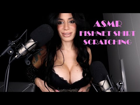 ASMR SEXY FISHNET SHIRT SCRATCHING (LINK IN INFOBOX)