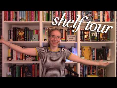 ASMR Book Shelf Tour 📚🎀 (whispered book triggers)