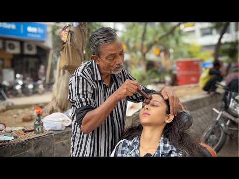 Waris Barber Give Gentle✨ Head Massage To Beautiful Girl For INSTANT Calm & DEEP Sleep | ASMR Gautam