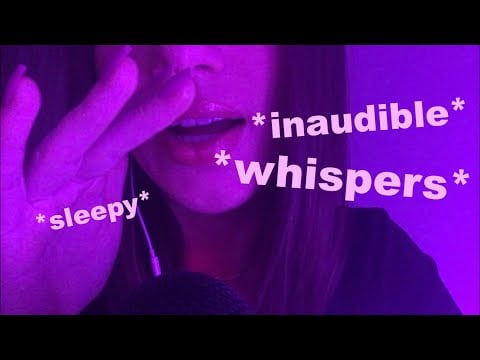 ASMR | Inaudible whispering for sleep or relaxing background noise 🌠💭