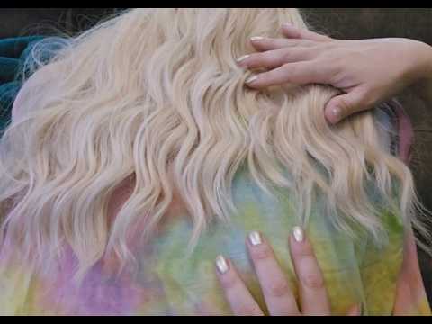 ASMR Back Tracing / Scratching .. Playing with hair and brushing / combing
