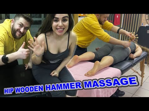 FEMALE BELLY WOODEN HAMMER MASSAGE + BODY CRACKING + Asmr foot, leg, back, waist, hip, neck massage