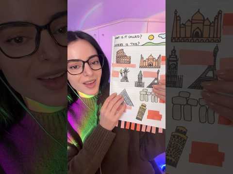famous landmarks guessing game ✨ #asmr #challenge  #triggersforsleep #sleep