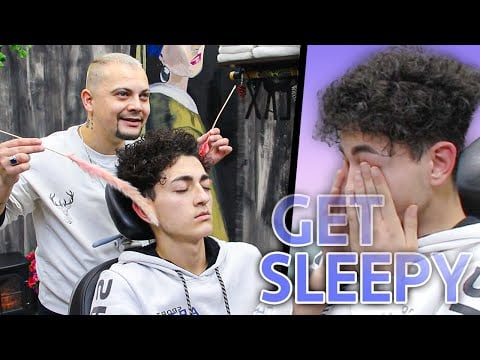 ASMR MASSAGE HEALING IN REAL BARBER SHOP