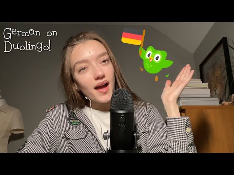 ASMR auf Deutsch auf Duolingo! Pt.4 | German on Duolingo | clicky whispers, German ASMR