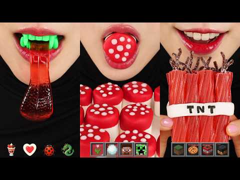 100 FOODS MUKBANG ASMR COMPILATION SNACKS FROM THAILAND & CHINA, TANGHULU, CHOCOLATE MARSHMALLOW