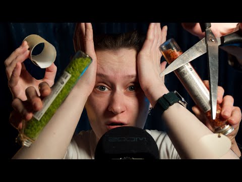 ASMR Chaotic Triggers with CRAZY HACTIC Host