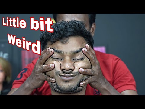 Something Weird Head Massage With ASMR 3d Sound | Neck Cracking ASMR Massage By Strong Wrist Barber
