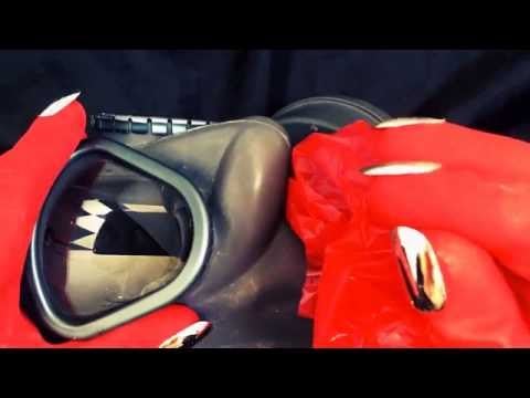 GASMASK((☆ЧЁＳ★))ﾟ RUBBERGLOVES ! RELAXING SPRAY〃 RUBBER&PLASTIC[[ASMR]]