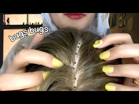 Bugs Plucking ASMR 🐜 Gentle Scalp Check & Scratch (no talking just tingles)