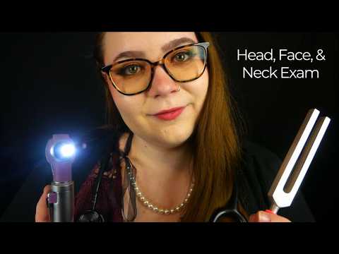 Head, Face, & Neck Examination (Tons of Palpation, Inspection, Cranial Nerve Tests) 🩺 ASMR Roleplay