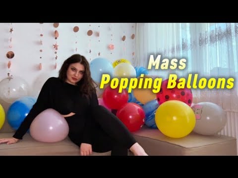 ASMR | Mass Popping Balloons Challenge (S2p, Bite to Pop, Nail Pop Balloons 🎈)