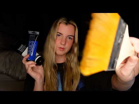 ASMR | Painting Your Face *worst reviewed roleplay* (personal attention, face brushing)