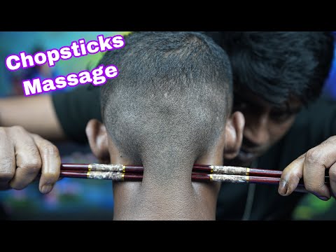 Chinese Chopstick Massage ASMR | Head Massage With Chopsticks | Neck Cracking | Tapping And Tingles