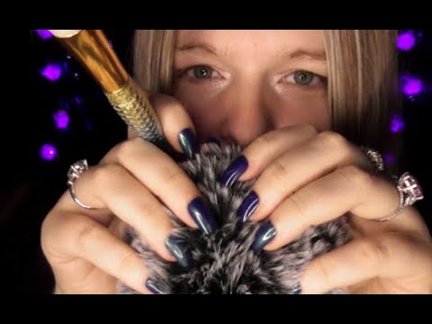 ASMR | Fluffy Mic Scratching 💋 Mouth Sounds & Affirmation.