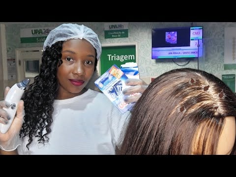 ASMR ROLEPLAY - TIRANDO SEUS PIOLHOS NO POSTO DE SAÚDE DO BAIRRO (voz suave com sussurros) 