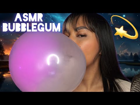 ASMR Chewing More Bubblegum , Blowing Big Bubbles No Talking