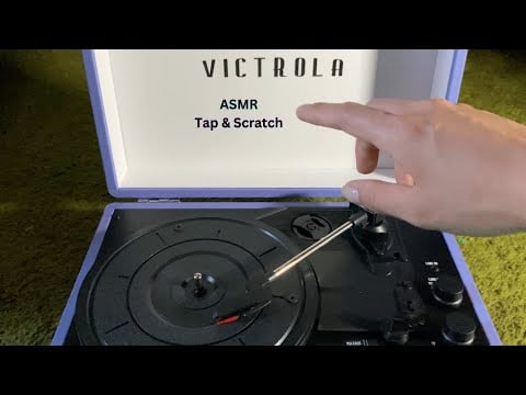 ASMR| Tapping & Scratching on Vinyl Record Player ~Victrola