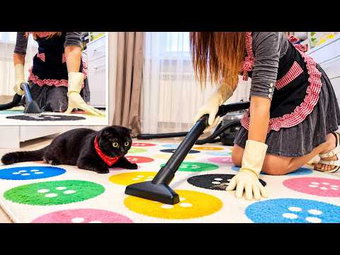 My Little Cleaning Helper 🐈‍⬛🧹 Cozy Cleaning ASMR & Motivation