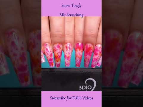 ASMR Super Tingly Mic Scratching with Long Nails ❤️ #shorts  #asmr