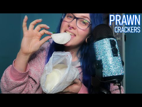 ASMR Eating Crunchy Prawn Crackers & Playing UNO On My Phone