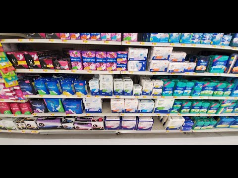 Walmart Feminine Hygiene Products Shelf Organization 1-9-2020