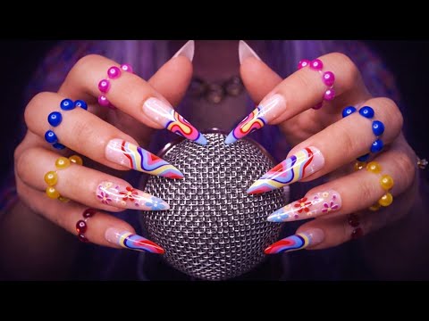 HYPNOTIC ASMR ✨ Deep Sleep Mic Scratching 💜 Rainbow Nails