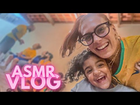 ASMR VLOG | CONFRATERNIZAÇÃO DO SALÃO + JOGO DO BRASIL 🇧🇷