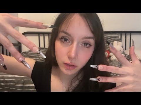 trying ASMR with extra long nails