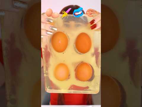 ASMR Emoji Gummy Real Eggs, Gummy Banana #shorts #mukbang