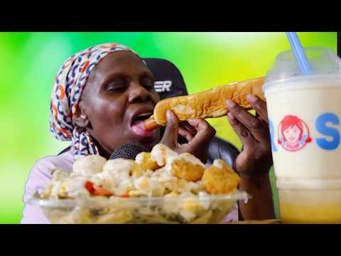 Surgery Relapse | Grill Chicken Cob Salad Banana Twirl + Chili Cheese Footlong ASMR Eating Sounds