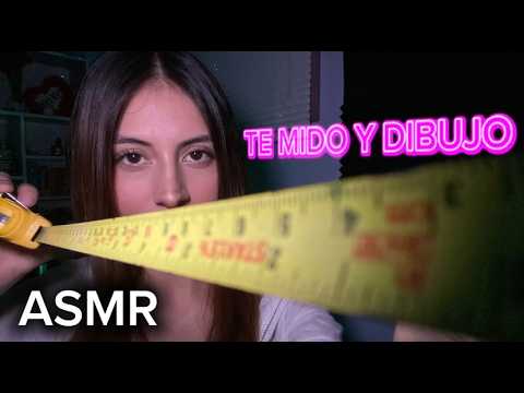 ASMR COSQUILLEO / TE MIDO Y DIBUJO TU CARITA (caótico y random) 