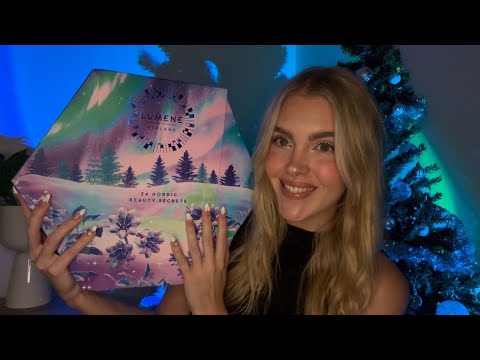 ASMR SUOMI Lumene joulukalenteri unboxing (2024) ❄️ | Unboxing a beauty advent calendar