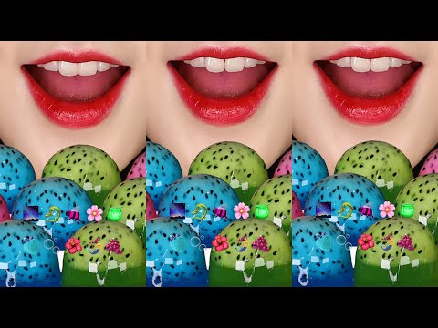 VERTICAL MUKBANG GALAXY JELLY MUKBANG HONEYCOMB ASMR EMOJI FOOD ASMR 🌌