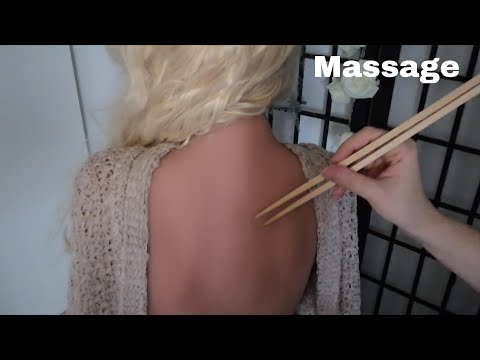 ASMR Real Person ~ Back Massage ~ Whispering you to Sleep & Music ~ Rückenmassage Deutsch/German