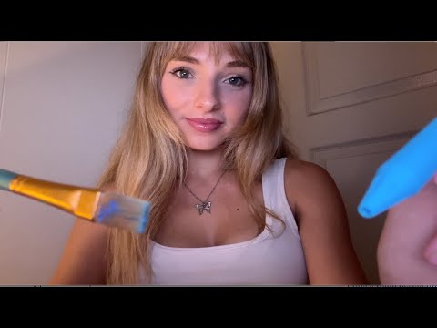 ASMR girl next door paints your face 🎨