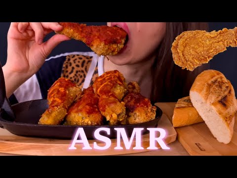 ASMR | Spicy Fried Chicken Mukbang | EATING SOUNDS | No Talking | Lady M. ASMR