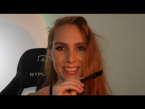 ASMR 📸 Camera Brushing with different objects including LIGHT TRIGGERS (close up tingles)