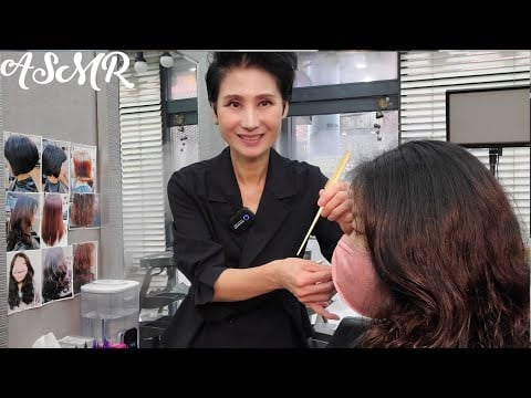 미용실 ASMR 봄철 모발관리(케리틴+콜라겐)   Spring hair care (keratin + collagen)Korean hair salon