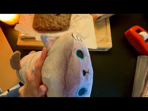 Soft-Spoken ASMR ~ Wrapping Father’s Day Gifts (Stuffed Kitty, Book & Brownies)