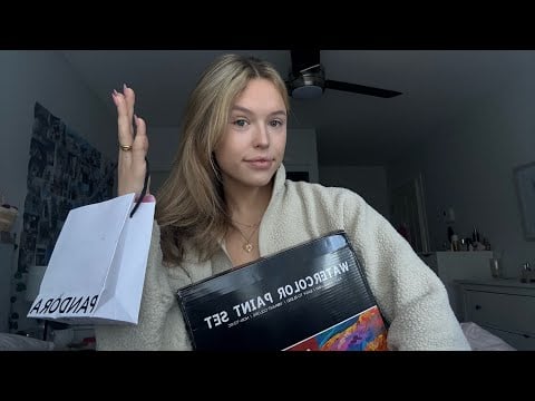 ASMR IN FRENCH - CHRISTMAS GIFTS HAUL(ft angel tree) LOFI Soft Spoken