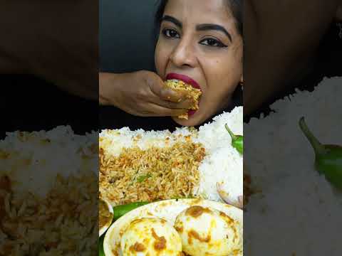 ASMR Eating Spicy Mutton Curry,Fish Curry,Egg Chicken Curry,Fry,Rice Big Bites ASMR Eating Mukbang